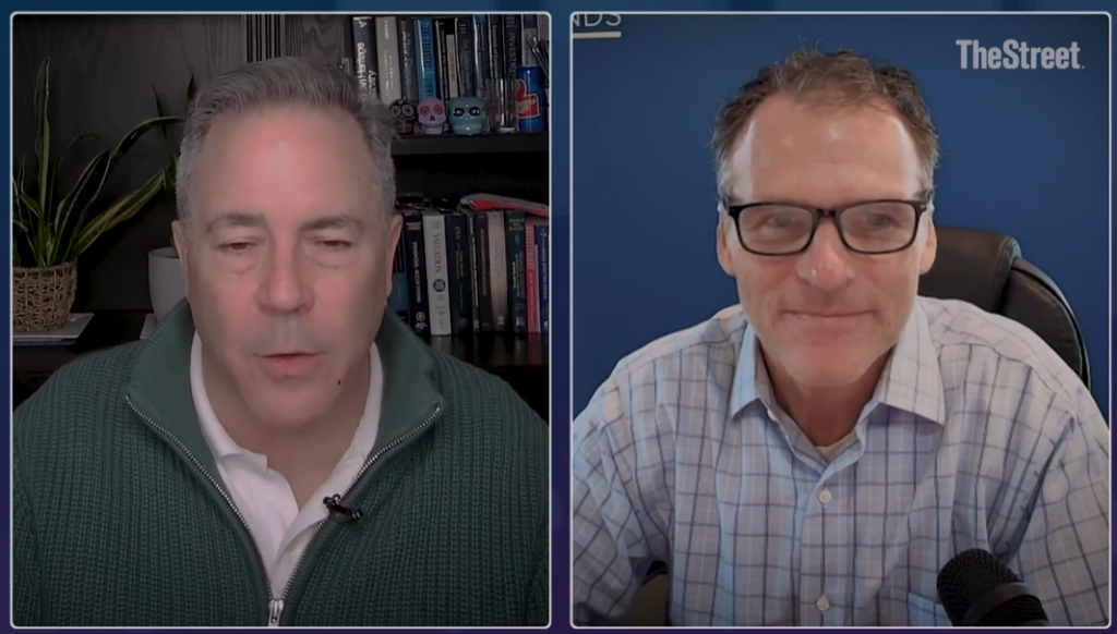 Logo ETF Portfolio Manager on The Street.com, Eric talks about how to focus on Consumer Spending Stock